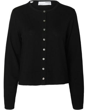 SELECTED Strickjacke Slfthea - Schwarz