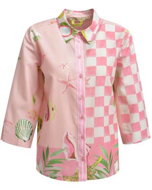 Smith & Soul Bluse Im Mustermix Mit 3/4-Arm - Pink