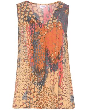 Buffalo Strandtop Animalprint, sommerliches Blusentop mit V-Ausschnitt - Orange