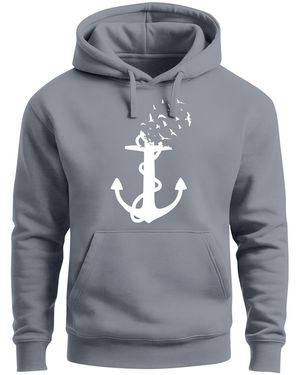 Neverless Sweatshirt Anker Vögel - Grau