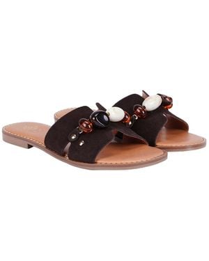 Desa Pantolette Folien - Braun