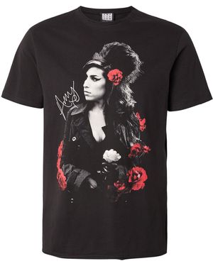 Amplified T-Shirt Amy Winhouse-Poses With Roses - Schwarz