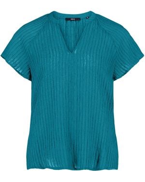 Zero Bluse Mit V-Ausschnitt - Blau