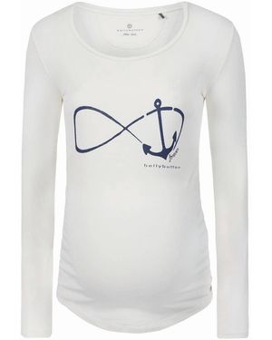 Bellybutton Funktionsshirt Langärmelige Umstandsbluse Aus Baumwolle - Grau