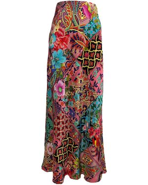 Introvertie VIENNA Rock Oia Bias Cut Silk Skirt - Rot