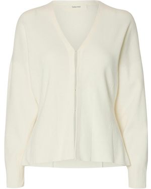 SELECTED Strickjacke Slfanemone - Weiß