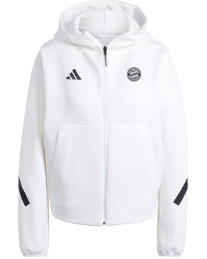 FC Bayern München Kapuzenjacke zne adidas 3stripes - Weiß