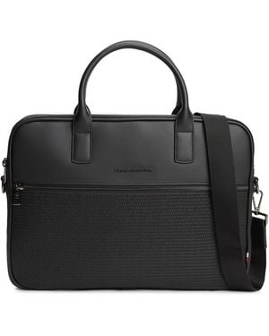 Tommy Hilfiger Laptoptasche Woven - Schwarz
