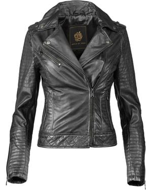 Apple Of Eden Lederjacke Aoe-132 - Schwarz