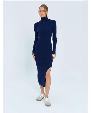 MixRay Strickkleid Strickkleider - Blau