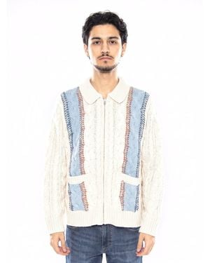 Obey Pullover Ezra Zip Up Cardigan - Weiß