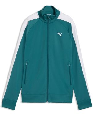 PUMA Trainingsjacke T7 FOUNDATION POLY TRACK JACKET Stehkragen - Blau