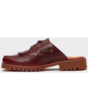 Timberland Pantolette Mule Authentic Full Grain Burgundy - Braun
