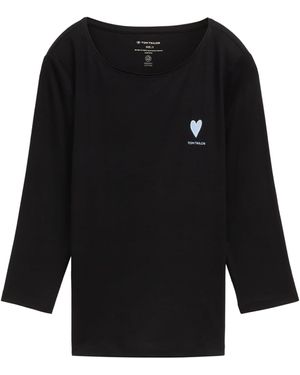Tom Tailor Shirt (Gots) - Schwarz