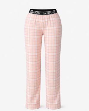 LEAFLETIC Pyjamahose Night Wear Long Pajama - Pink