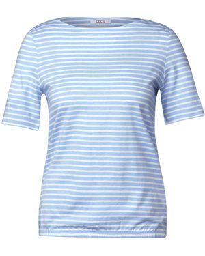 Cecil Basic Kurzarmshirt - Blau