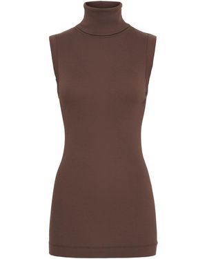Seamless Basic Top Fleur - Braun