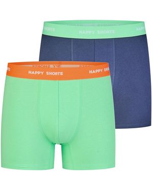 HAPPY SHORTS Boxershorts 2 Jersey Trunk Boxer Shorts Pant - Grün