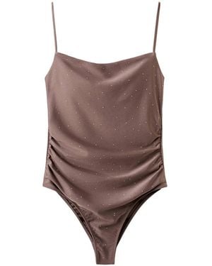 Mango Badeanzug Tana - Braun