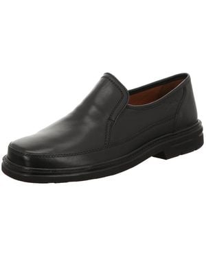 Sioux Hausschuh Slipper Herren 25970 Echtleder - Schwarz