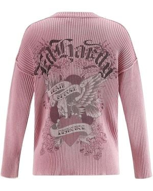 Ed Hardy Pullover Brave Heart Adler - Pink
