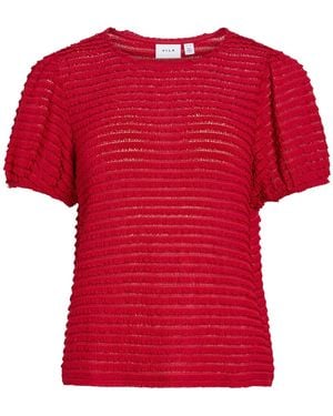 Vila T-Shirt Vilogan - Rot