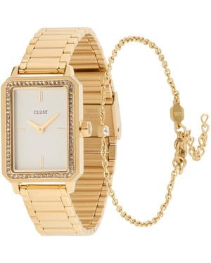 Cluse Set: Uhr Und Armband Fluette - Mettallic