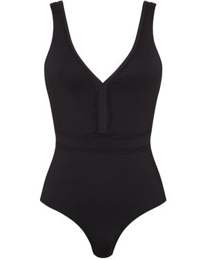 Sea Level Badeanzug Essentials Spliced - Schwarz
