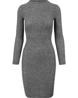 Urban Classics Damen Ladies Rib Dress - Grau
