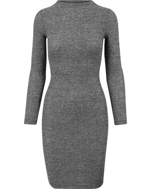 Urban Classics Damen Ladies Rib Dress - Grau