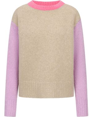 Frieda & Freddies Strickpolopullover - Natur