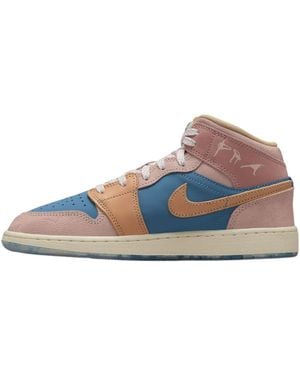 Nike Sneaker Air 1 Mid Ss Bg - Blau