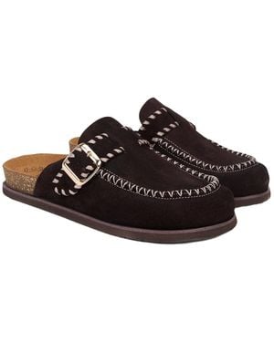 Desa Hausschuh Holzschuhe - Schwarz