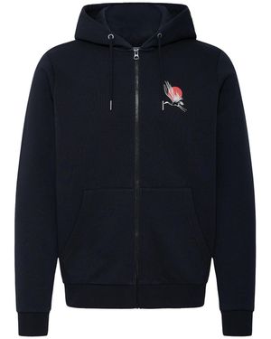 Blend Kapuzensweatjacke Bhjapa Backprint - Blau