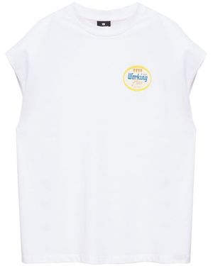 Pull&Bear T-Shirt Working Place - Weiß