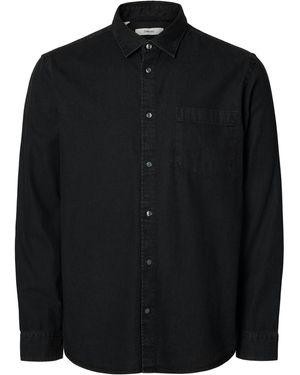 SELECTED Hemd Slhcarlo - Schwarz