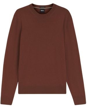 BOSS Pullover Leno - Braun