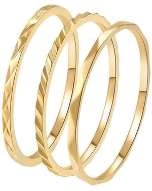 Hey Happiness Ring Twist Stack - Mettallic