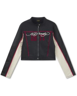 Ed Hardy Jacke Climbing Rose - Schwarz