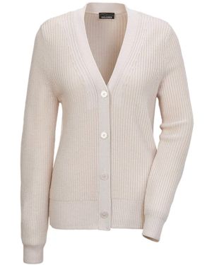 Goldner Strickjacke - Weiß