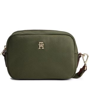 Tommy Hilfiger Crossbody-Kameratasche Mit Gurtband-Riemen - Grün