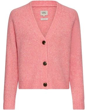 Camel Active Strickjacke Mit Raglanärmeln Und Knopfverschluss - Pink