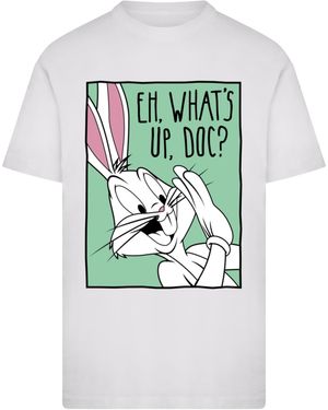 Merchcode T-Shirt Looney Tunes Bugs Bunny Funny Face 3.0 - Grau
