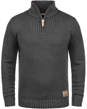 Solid Strickpullover Petro - Grau