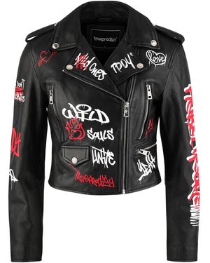 trueprodigy Lederjacke Noka - Schwarz