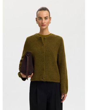 SELECTED Strickjacke Slflulu - Grün