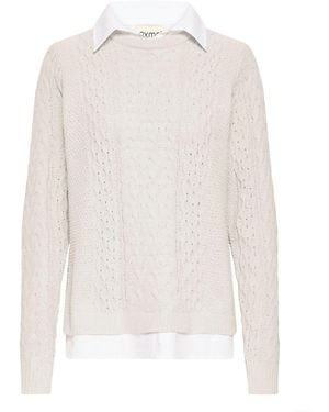 Oxmo Strickpullover Oxfsanvi Pu 1 - Weiß