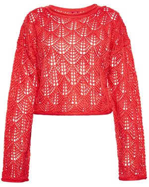 swirly Pullover - Rot