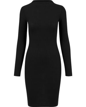 Urban Classics Damen Ladies Rib Dress - Schwarz