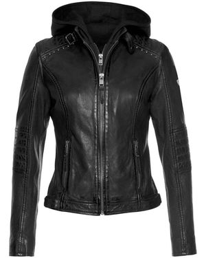 ALPENBLITZ Lederjacke Lissabon - Schwarz